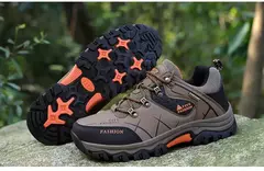 Ténis de couro respirável masculino, sapatos casuais, sapatos de caminhada confortáveis, antiderrapantes, exterior, caminhada, moda, novo na internet