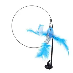 Brinquedos de gato simulação pássaro interativo otário pena pássaro com sino gato vara brinquedo para gatinho jogando teaser varinha brinquedo gato suprimentos - comprar online