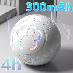 Bola de brinquedo para cachorro inteligente, bola eletrônica interativa para animais de estimação, usb, bola de brinquedo automática com luzes rgb, produto para cachorro e gato