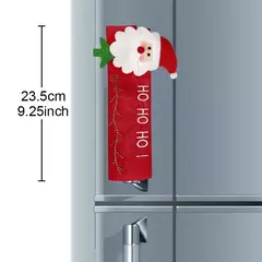 2024 capas de alça de natal para geladeira forno de microondas papai noel máquina de lavar louça maçaneta da porta capa festa de natal decoração de ano novo - comprar online