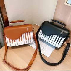 Coreano Piano Design Mulheres Sacos De Ombro PU Couro Messenger Bag Bolsa Moda Corssbody Bag Bolsa De Bolso Moeda Pacote - comprar online