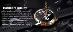 Smartwatch amoled AK59 com bateria grande para senhoras, pulseira de metal de borracha, relógio esportivo, BT Call 400mAh, moda luxuosa - loja online