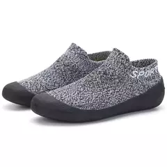 Sapatos masculinos tênis de malha respirável sapatos casuais plus size tênis leves meias deslizamento em apartamentos sapatos de caminhada macios - loja online