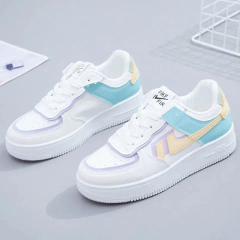 Sapatilhas esportivas respiráveis de sola grossa, sapatilhas casuais confortáveis de dedo do pé redondo, letras aleatórias, nova moda suave, primavera e outono - comprar online