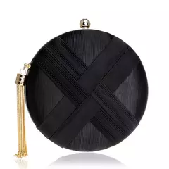 Sekusa-bolsa de noite com borla feminina, bolsa de ombro com corrente, festa de casamento na internet