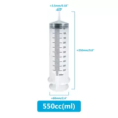 Seringa de 100ml-550ml, grande capacidade com bomba de mangueira multifuncional de 100cm, injetor lavável para alimentação de animais de estimação, fluido de cola de óleo - comprar online