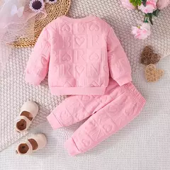 Conjunto de roupas infantis para o dia dos namorados, camiseta e calça de manga comprida, roupa infantil para bebê recém-nascido, 3-24 meses