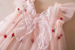 Imagem do Borboleta 3D para bebês, vestido de princesa tutu, vestido de festa de aniversário, roupa infantil, novo, verão, 1 a 5 anos, 2024