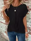 Blusas vintage de grandes dimensões para mulheres, monocromáticas, casuais e soltas, camisas elegantes para jovens, tops femininos, moda, verão, 2024