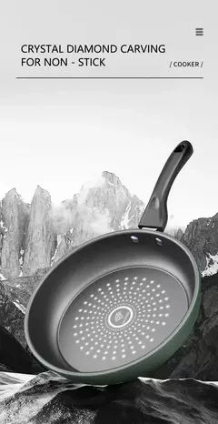 Frigideira universal antiaderente com tampa, Panela de cozinha antiaderente, Sem fumaça oleosa - loja online