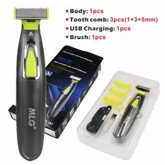 Barbeador elétrico para os homens usb recarregável barba de barbear depilador masculino máquina cabelo cuidados com a cara limpeza - comprar online