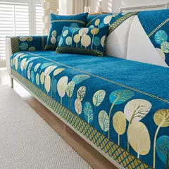 Tapete de sofá Chenille Full Moon Tree, capa de sofá universal, combinação Jacquard, antiderrapante, monocromático, quatro estações, combinação na internet