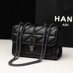 Bolsa Lingge de ombro único para mulheres, estilo transversal diagonal, bolsa de corrente, bolsa crossbody