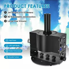 Palco co2 coluna de ar blaster jet profissional 300w canhão co2 com dmx rgb led efeito canhão gás para dj festa casamento jet machin na internet