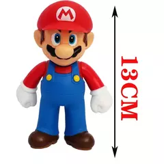 10 ~ 14cm super mario bros pvc figura de ação brinquedos bonecas modelo conjunto luigi yoshi burro kong cogumelo para crianças presentes aniversário - loja online