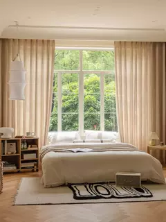 Imagem do Cortinas semi-sheer para porta de casa e vida, semi-sheer, fazenda, barato, pronto feito, japonês, estilo coreano, atacado