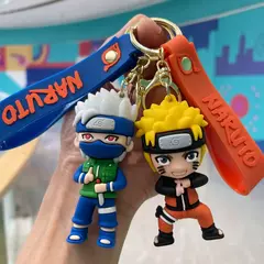 Naruto chaveiro anime figura haruno sakura hatake kakashi gaara uzumaki naruto pvc pingente chaveiros para crianças brinquedo de aniversário presente na internet