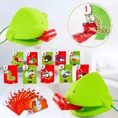 Frog Mask Wagging Tongue Lick Cartas, Jogos de Tabuleiro para Crianças, Família, Brinquedos Antistress, Engraçado Desktop Puzzle - loja online