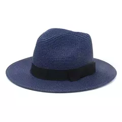 Chapéu Panamá de palha natural de aba larga para homens e mulheres, proteção UV, Fedora, chapéu de sol, verão de praia, atacado, tamanho grande, 56-58, 59-60cm, novo - comprar online