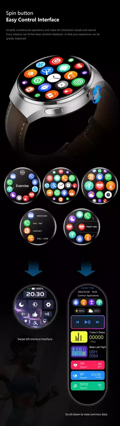 Huawei Watch 4 Pro Smartwatch para Homens, Tela HD, 360x360, Frequência Cardíaca, Chamada Bluetooth, IP68 Impermeável, Açúcar no Sangue, Novo - loja online