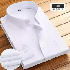 Imagem do Camisa de algodão de manga comprida masculina, respirável, listra, primavera, verão, casual, sem engomar, alta qualidade, nova moda
