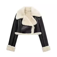 Willshela-Jaquetas de zíper frontal sólido feminino, gola lapela vintage, mangas compridas, roupas chiques de senhora, moda feminina - comprar online