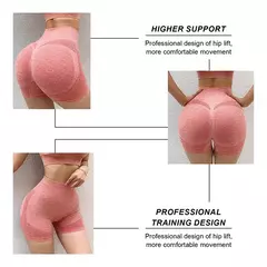 Shorts de ioga para mulheres, treino elástico, cintura alta, controle de barriga, calças Ruched Booty, calças justas de compressão sem costura
