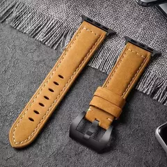 Pulseira de Couro para Apple Watch, Série 10, 9, 7, 8, 56, SE, Ultra 3, 2, 49mm, 44mm, 40mm, 45 milímetros, 41 milímetros, 42 milímetros - loja online