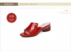 Sapatos femininos moda vermelho sexy chinelos femininos couro macio do plutônio senhoras sandálias confortáveis adequado para meninas pantuflas mujer