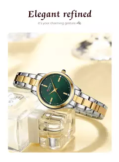 Curren-relógio de quartzo feminino, original, elegante, feito de aço inoxidável, à prova d'água, para as mulheres