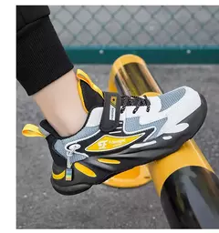Sapatos de malha antiderrapante respirável infantil, tênis de corrida casual, sapatos de caminhada para crianças, meninos, meninas - loja online