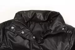 Casaco de couro PU feminino, casaco grosso quente, casacos da moda, zíper elegante, jaquetas de couro falso, tops pretos - comprar online