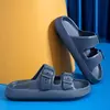 Moda fivela de plataforma grossa chinelos mulher em casa sola macia eva nuvem slides sandálias verão 2023 não deslizamento praia flip flops