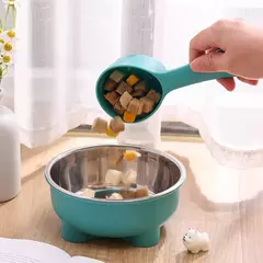 1pc tigela de quatro pernas de cor sólida de aço inoxidável para cães de estimação e tigela de gato para uso interno e externo - Wolf Magazine