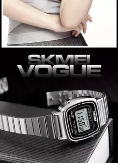 Imagem do Skmei-relógio à prova d'água 3bar feminino, mostrador pequeno, digital, moda, esportes, 1901, 1647, 1123