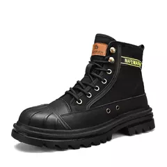 Botas de vaqueiro casuais masculinas, Sapatos de segurança plataforma para trabalho, Botas táticas militares, Montanhismo ao ar livre, Inverno - comprar online