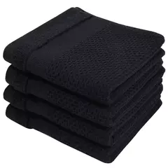 Homaxy-Super Absorvente Algodão Toalhas De Cozinha, Toalha De Microfibra Macia, Secagem Rápida, Lavar Pano De Limpeza, Doméstico, 4Pcs - Wolf Magazine