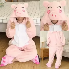 Pijama infantil Unicórnio, Macacão Kigurumi, Flanela com capuz, Roupa da Casa, Macacão, Roxo, Rosa, Meninas, Criança, Crianças, 4 anos, 8 anos, 10 anos, 12 anos, 14 anos, 16 anos