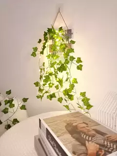 Green Leaf Ivy Vine com luzes LED String, Guirlanda para casa, Decoração do quarto, Wedding Glowing, Planta artificial, 2m - comprar online