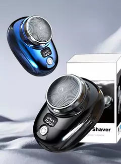Mini barbeador elétrico para viagens masculinas, navalha portátil, aparador de barba, recarregável, recarregável, rosto na internet
