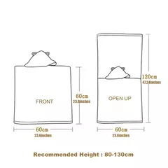Toalha de banho com capuz Quick Dry para crianças, roupão Quick Dry, toalhas de poncho para desenhos infantis, coberturas de microfibra, 80-130cm - Wolf Magazine