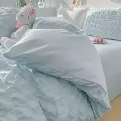 Soft Bubble Grid Imprimir Bedding Set, Confortável Duvet Cover Set sem Núcleo, 1 * Capa de Edredão + 2 Fronha, 3PCs