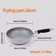 Frigideira Antiaderente de Pedra Durável, Frigideira de Caldeirão, Panelas de Fogão de Indução, Ovo Panqueca, Fogão a Gás, Home Wok, 28 cm, 26 cm, 24 cm, 20cm - loja online