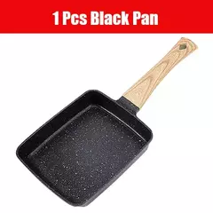 Antiaderente Tamagoyaki Pan, Omelete Japonesa Egg Pan, Pan retangular do rolo de ovo, alça anti escaldante destacável para todo o fogão - Wolf Magazine