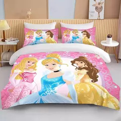 Disney Princess Impresso Bedding Set para Adulto, Microfibra Bed Cover, Quarto Duvet, Anime Cartoon Fronha, 10 Tamanhos na internet