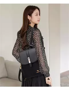 Imagem do Mochilas de couro luxuosas para meninas, mochila casual, mochila vintage preta, mochilas escolares para mulheres, mochila, sac a dos