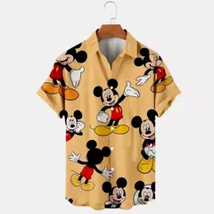 Camisa estampada Disney masculina, pato Donald, mickey mouse, moda verão, tendência de rua, boutique retrô, top unissex, novo - comprar online