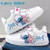 Stitch Sneakers para meninos e meninas, Sapatos de basquete casuais, Sapatos esportivos para estudantes, Tênis de corrida para crianças, Presente elegante para crianças