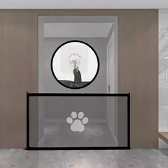 Cercas de barreira para cães de estimação, com rede isolada para animais de estimação, portão dobrável, malha respirável, cercadinho para segurança de cães, cerca de malha - loja online