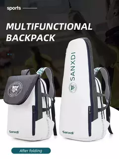 Mochila de remo de tênis dobrável para homens Squash Badminton Racket Bag Bolsa de transporte de raquetebol Sacos esportivos de grande capacidade na internet